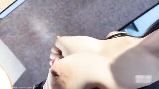 【andmlove】今天的胸胸又被舔了进门就被老板掀起短裙扣小骚逼全程被大鸡巴干到神志不清