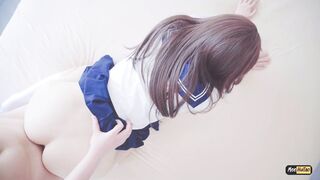 6.穿着制服的女孩，从第一角度来看，她又被操了，中出。